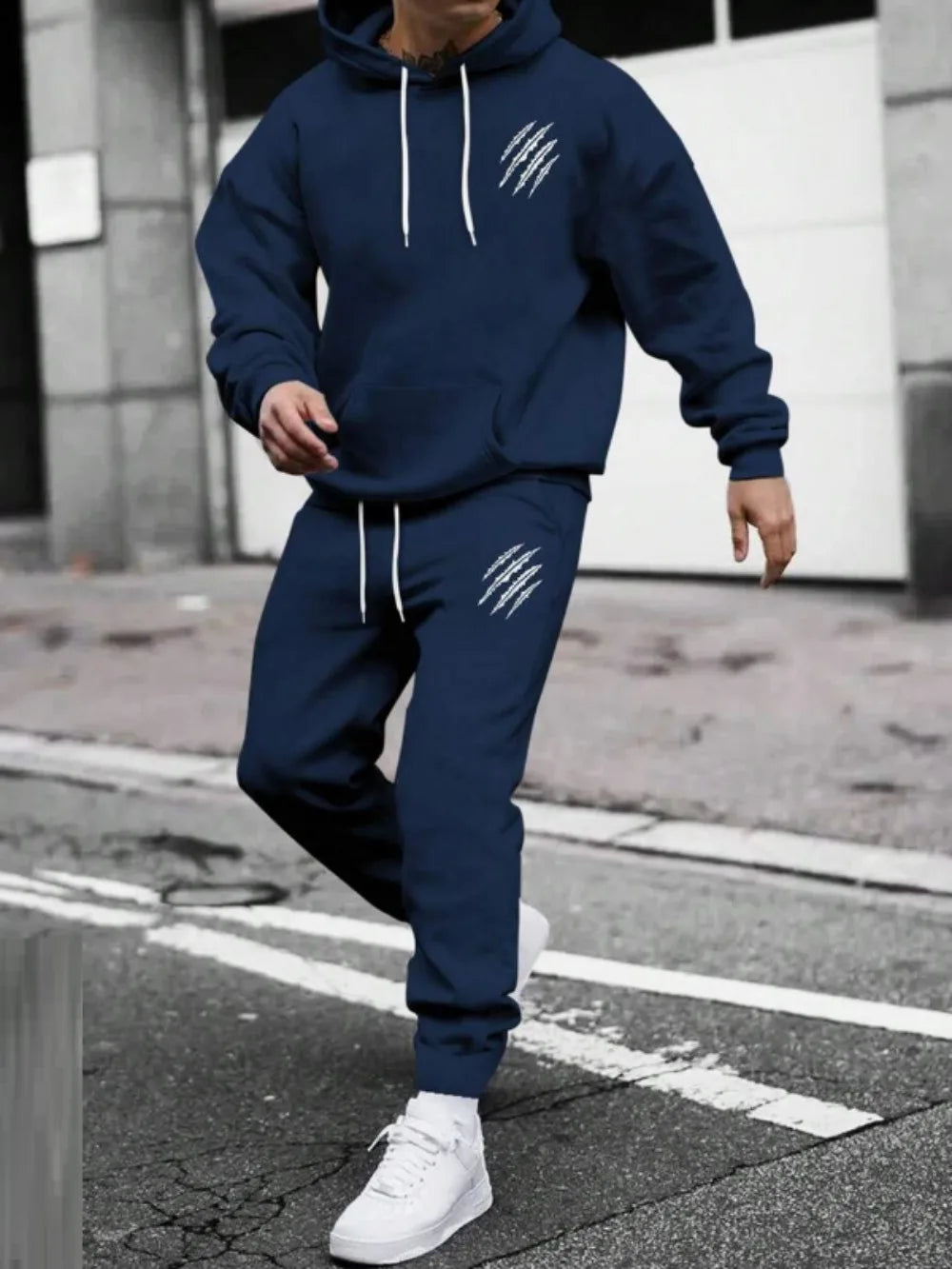 Animal Claw Print Hoodie and Pants Sports Suit ATHLEXES