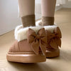 BowWarm Plush Ankle Boots for Cozy Winter Elegance ATHLEXES