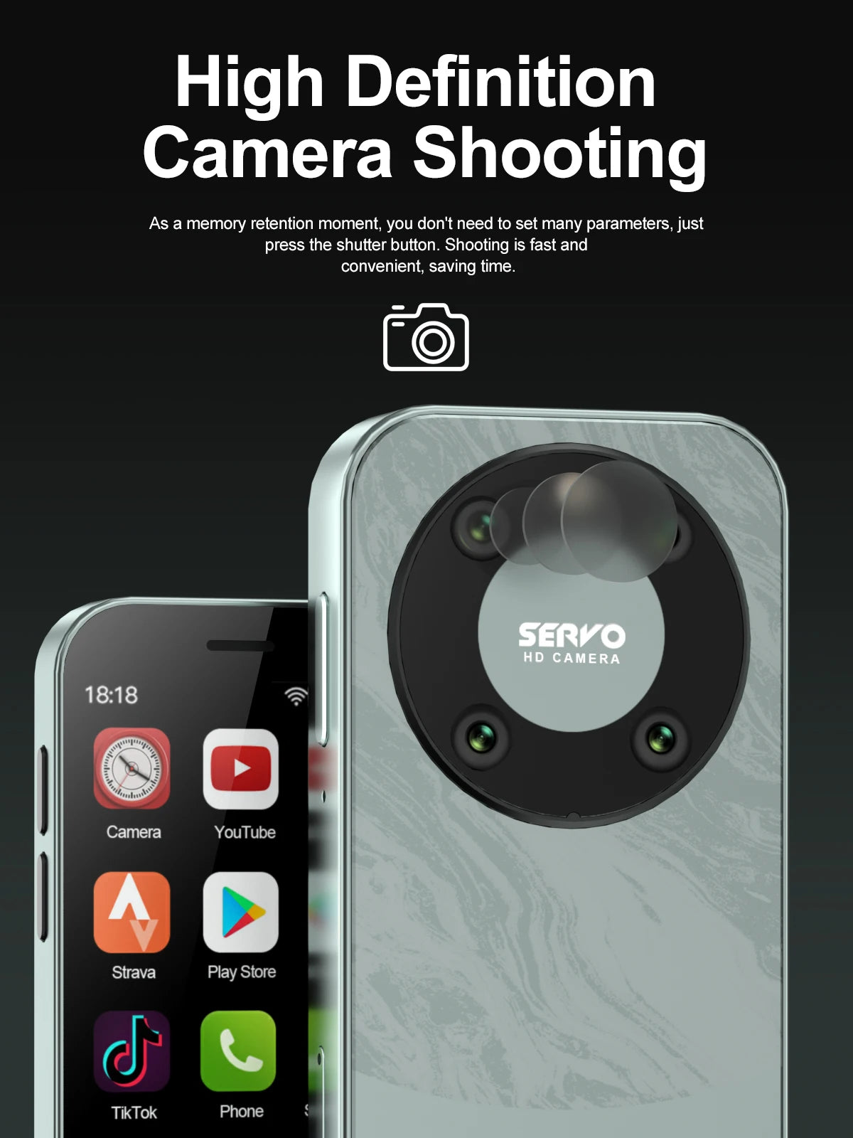 SERVO KING 9000 Mini Smartphone with Face Unlock ATHLEXES