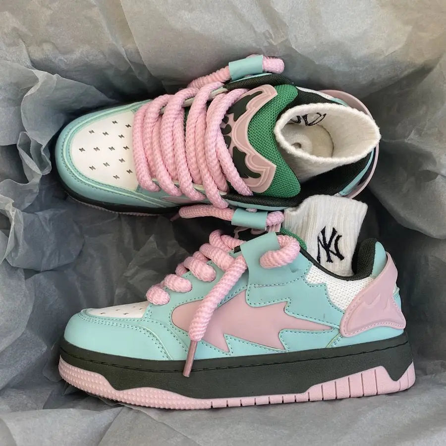 Retro Chic Contrast Sneakers for Women and Men ATHLEXES