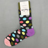 Happy Socks Men's Diamond Check Crew Socks for All Seasons ATHLEXES