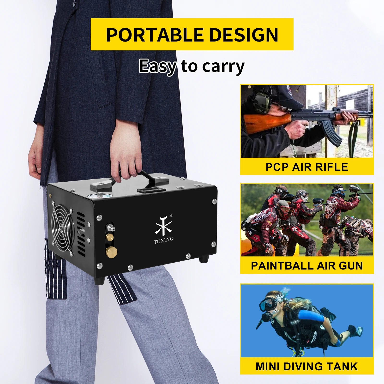 TUXING 300Bar Portable PCP Air Compressor ATHLEXES