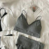 Women's Sports Bra Set Underwear Bra Korean Style Push Up No Steel Ring Bra High Elastic Panty Set ATHLEXES