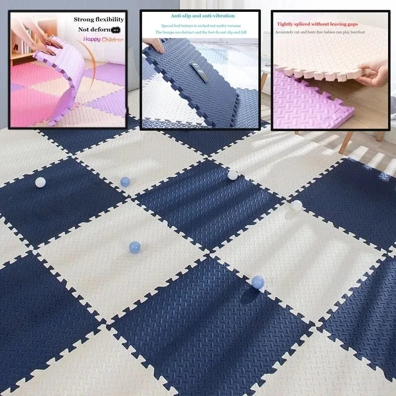 Premium 16PCS Non-Slip EVA Gym Mats for Yoga and Workout ATHLEXES