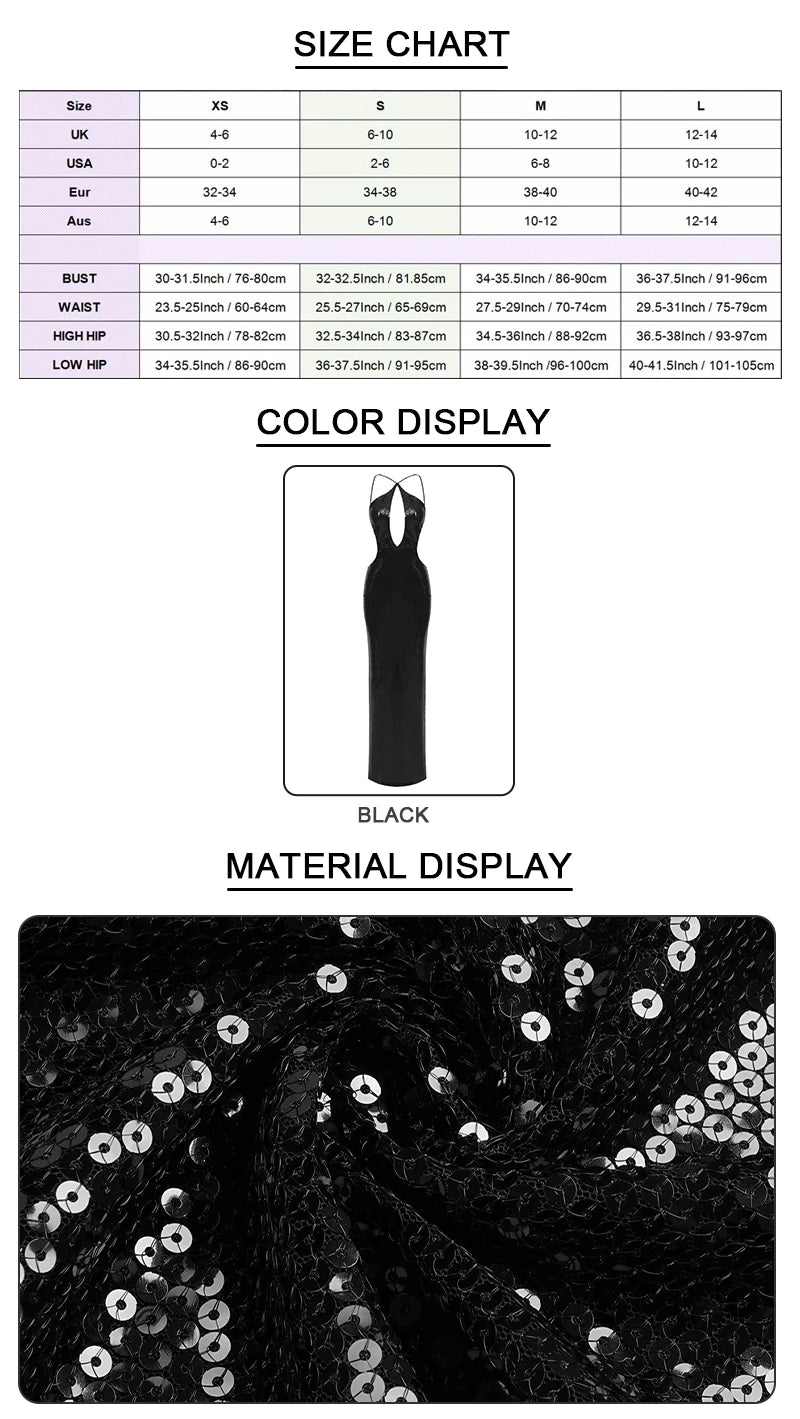 Velvet Glam Sequin Backless Party Dress ATHLEXES