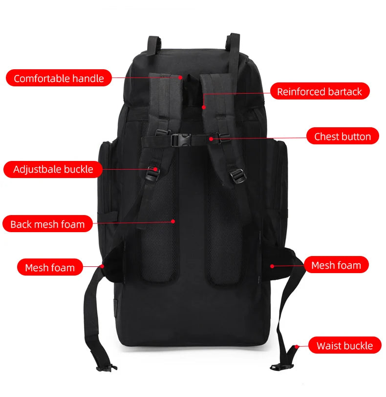 130L Adventure Ready Trekking Backpack for Men ATHLEXES