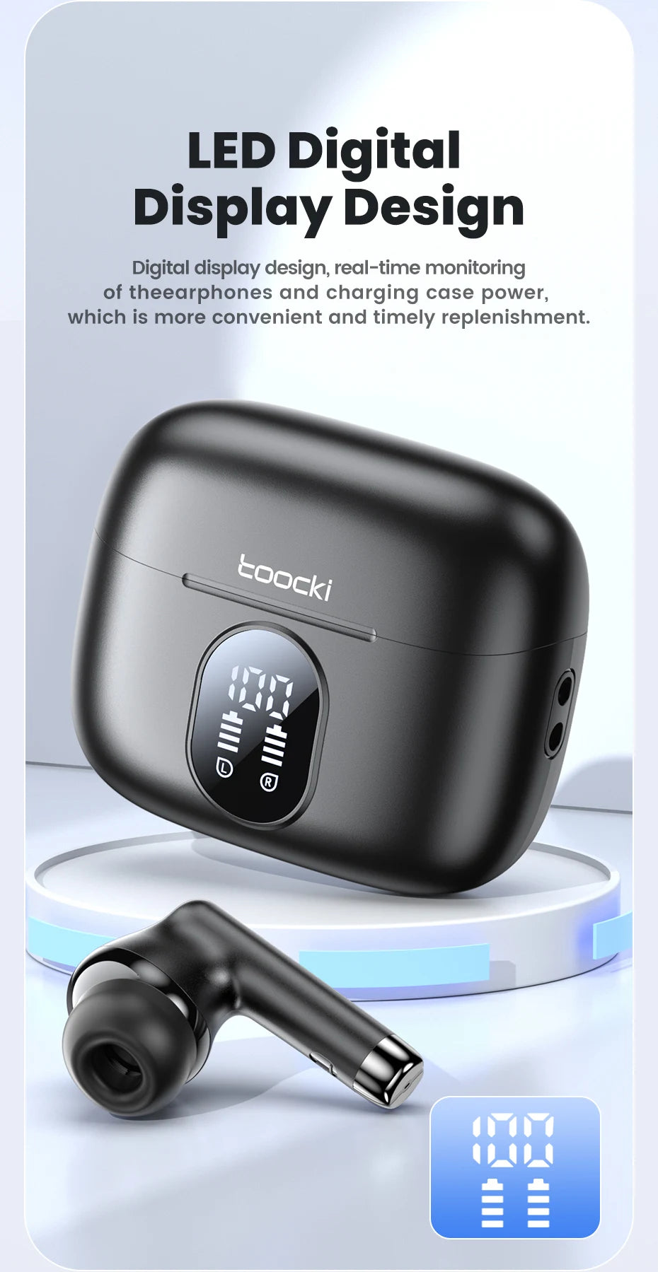 Toocki TWS Bluetooth 5.3 Waterproof Earbuds ATHLEXES