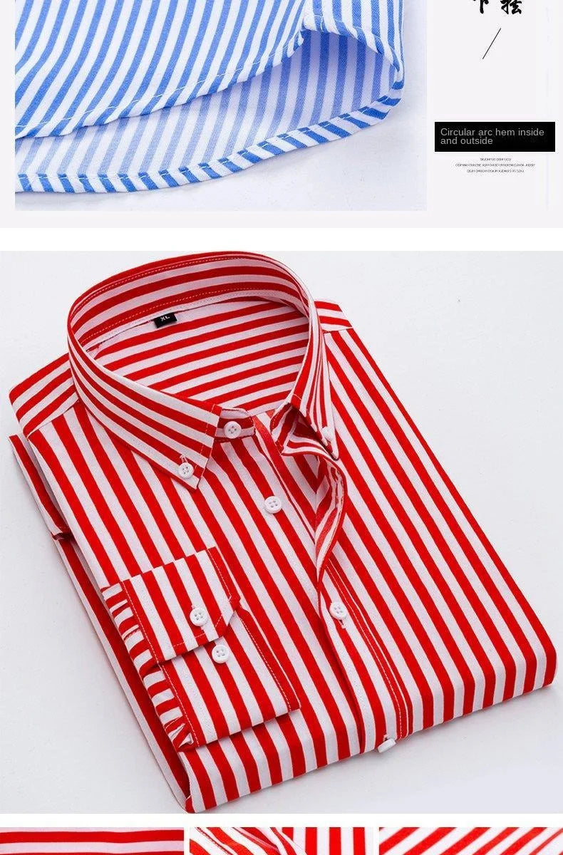 StripeLine Long Sleeve Slim Shirt ATHLEXES