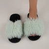 FurLuxe Women's Plush Open-Toe Slippers ATHLEXES