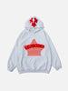Retro Street Style Graffiti Hoodie for Women ATHLEXES