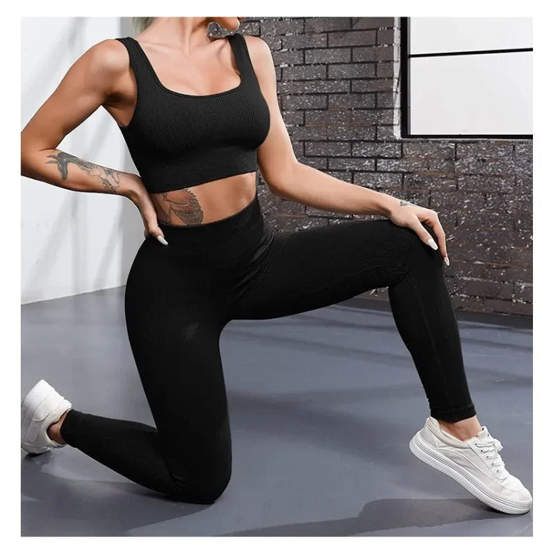Premium High Waist Seamless Knit Yoga Leggings for Women ATHLEXES