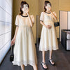 Chic Summer Maternity A-Line Midi Dress ATHLEXES