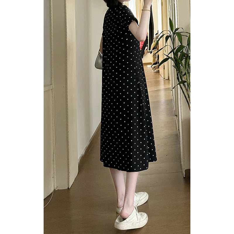 EVNISI Classic Polka Dot Maternity Dress ATHLEXES