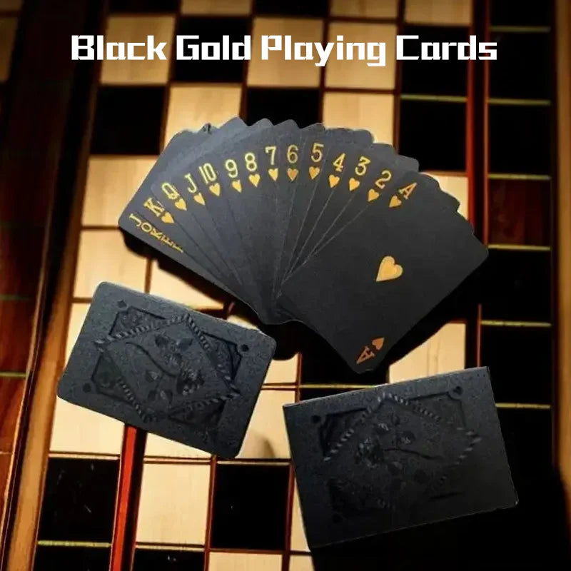 Luxury Waterproof Black Gold Playing Cards Set ATHLEXES