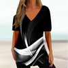 WaveCurve 3D Print V-Neck Tee ATHLEXES