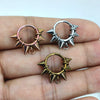 MDNEN Titanium Three-Layer Clicker Earring Set ATHLEXES