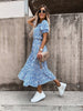 Elegant Floral V Neck Maxi Dress for Women ATHLEXES
