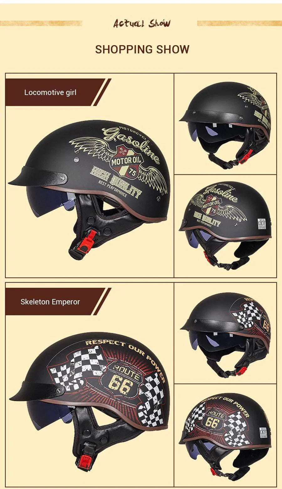 RetroGuard Half Motorcycle Helmet ATHLEXES