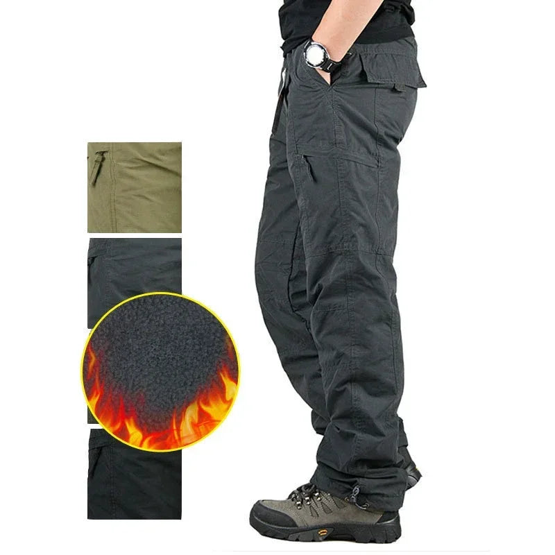 Ultimate Warm Fleece Tactical Cargo Hiking Pants ATHLEXES