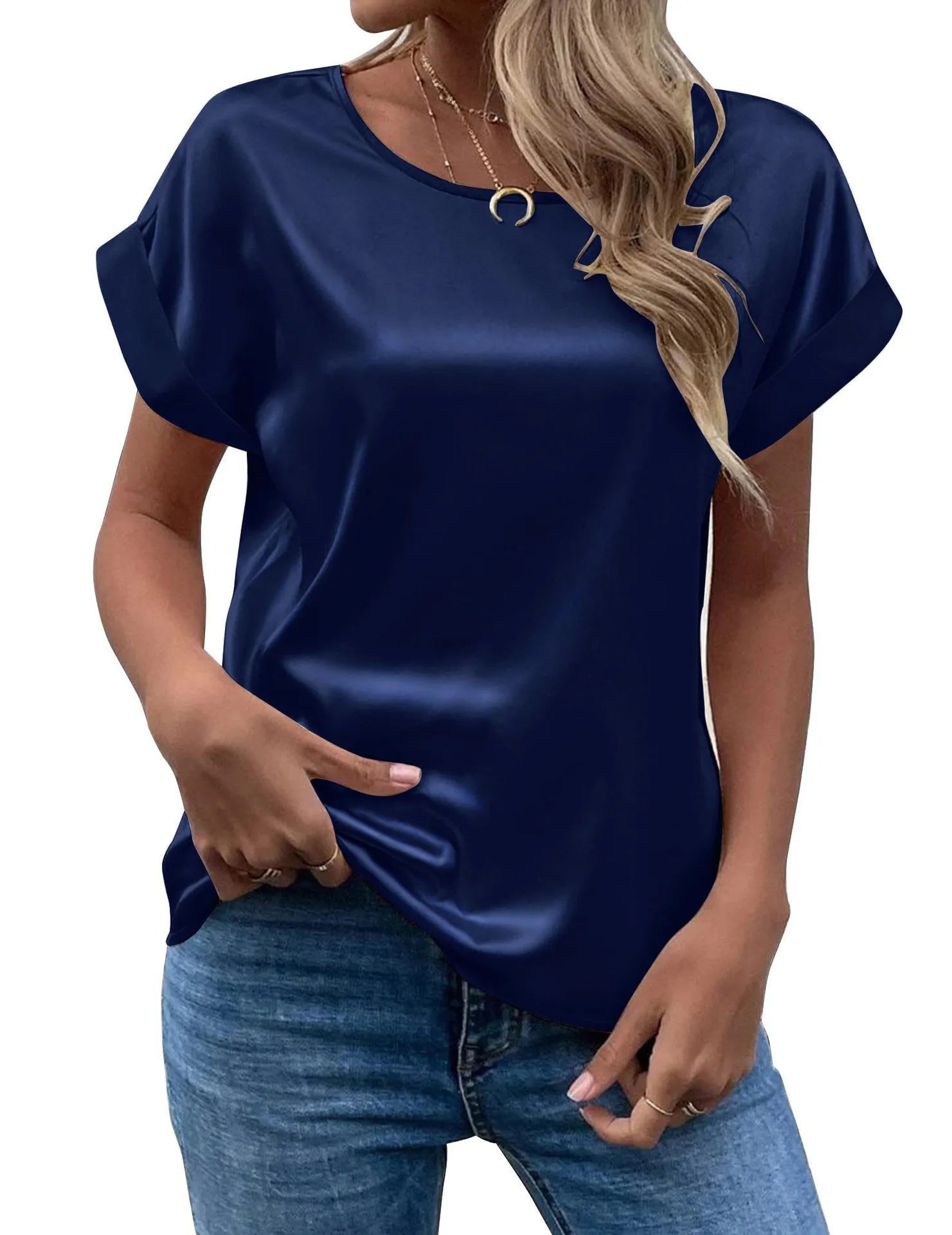 Satin Breeze Loose Fit Summer Blouse ATHLEXES