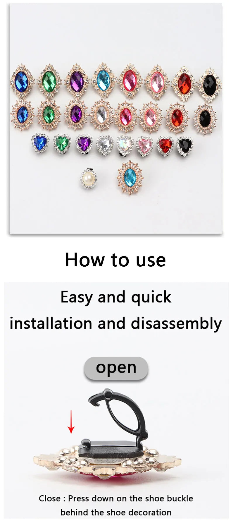 GlamRhinestone Diamond Shoelace Charms for Sneakers ATHLEXES
