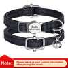 Engraved Luxury PU Leather Cat Collar ATHLEXES
