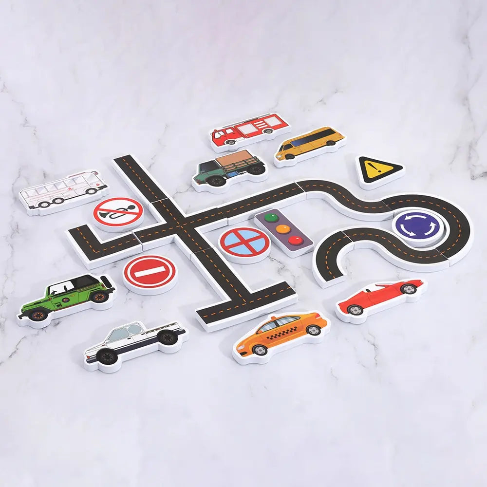 Sticky Wall City Traffic Bath Toy Set for Kids ATHLEXES