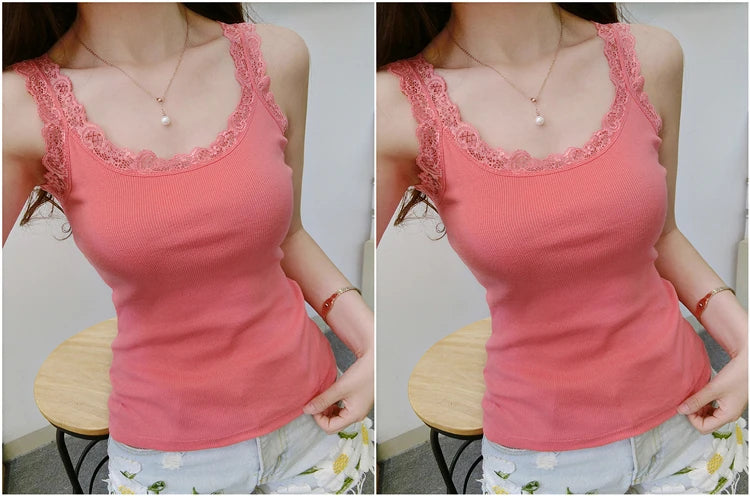 Luxe Lace Sleeveless Tank Top for Women ATHLEXES