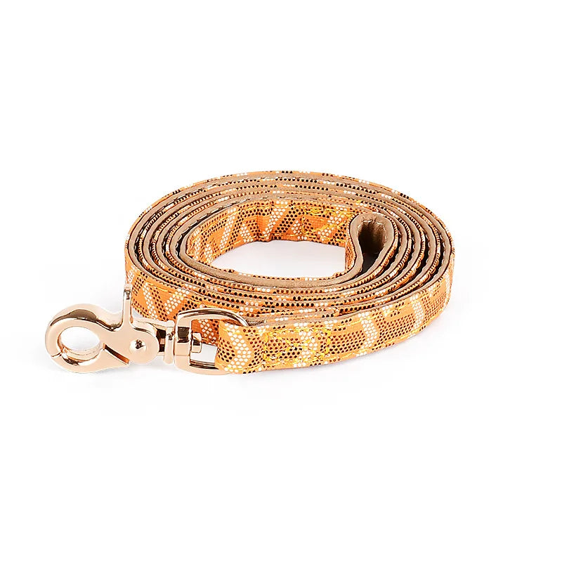 Luxury Snakeskin Soft Leather Pet Collar & Leash Set ATHLEXES