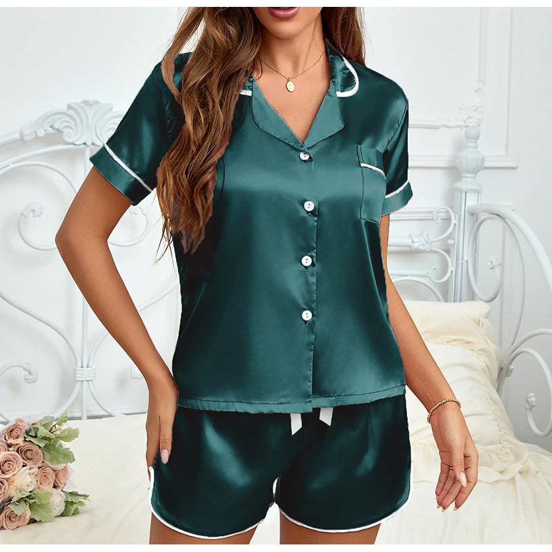 SilkDream Women's Satin Pajama Set ATHLEXES