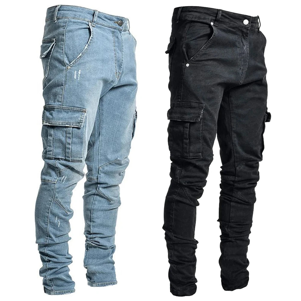 UrbanFlex Slim Fit Denim Cargo Pants ATHLEXES