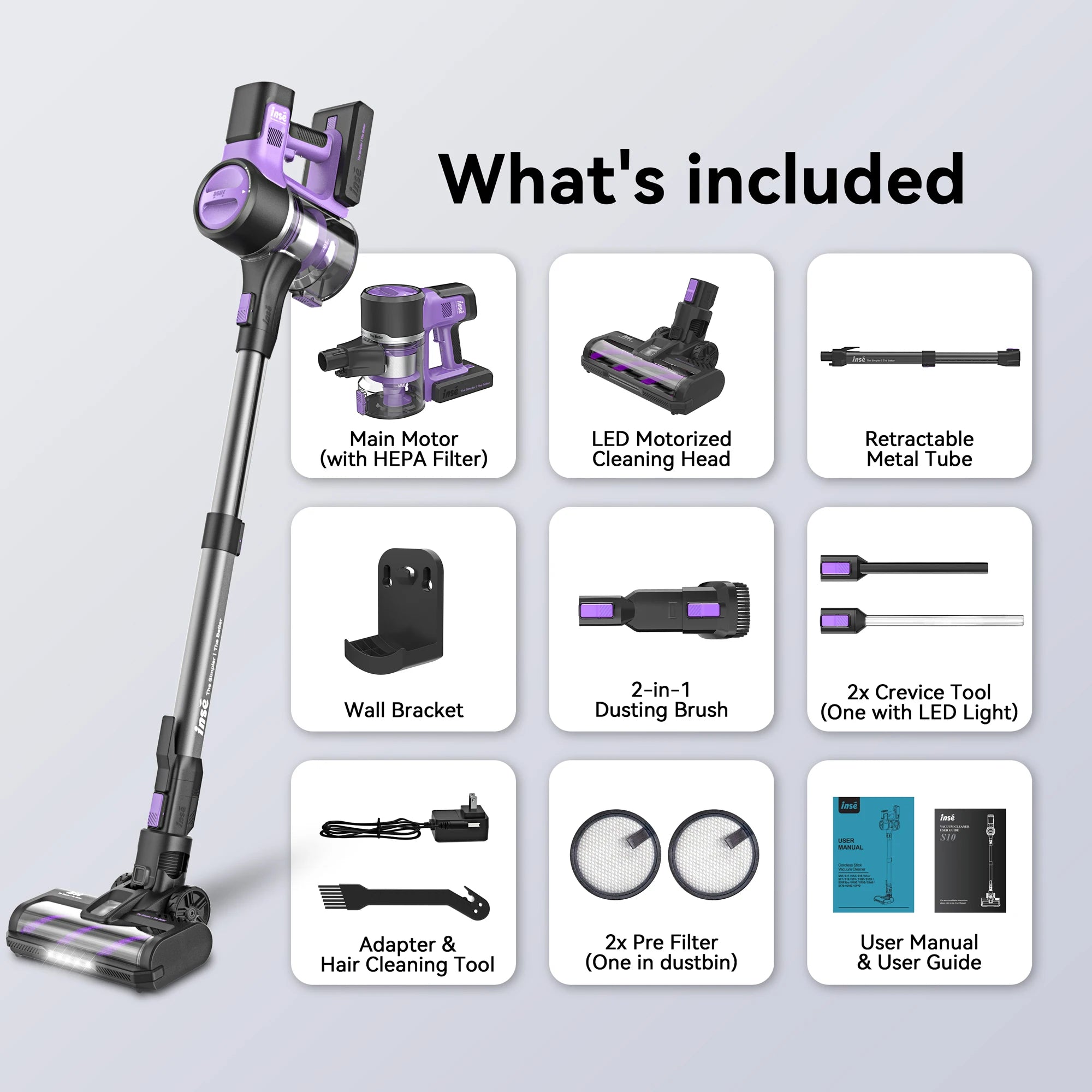 INSE S10 Cordless 6-in-1 Vacuum Cleaner ATHLEXES