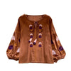 Vintage Elegance Embroidered Autumn Blouse D5541 ATHLEXES