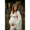 Beige Maternity Photo Dress Set with Applique ATHLEXES