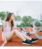 Breathable Mesh Lace-Up Sneakers for Women in Pink, Black, White ATHLEXES