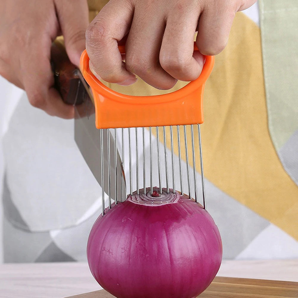 OnionMaster Stainless Steel Slicer & Holder Tool ATHLEXES