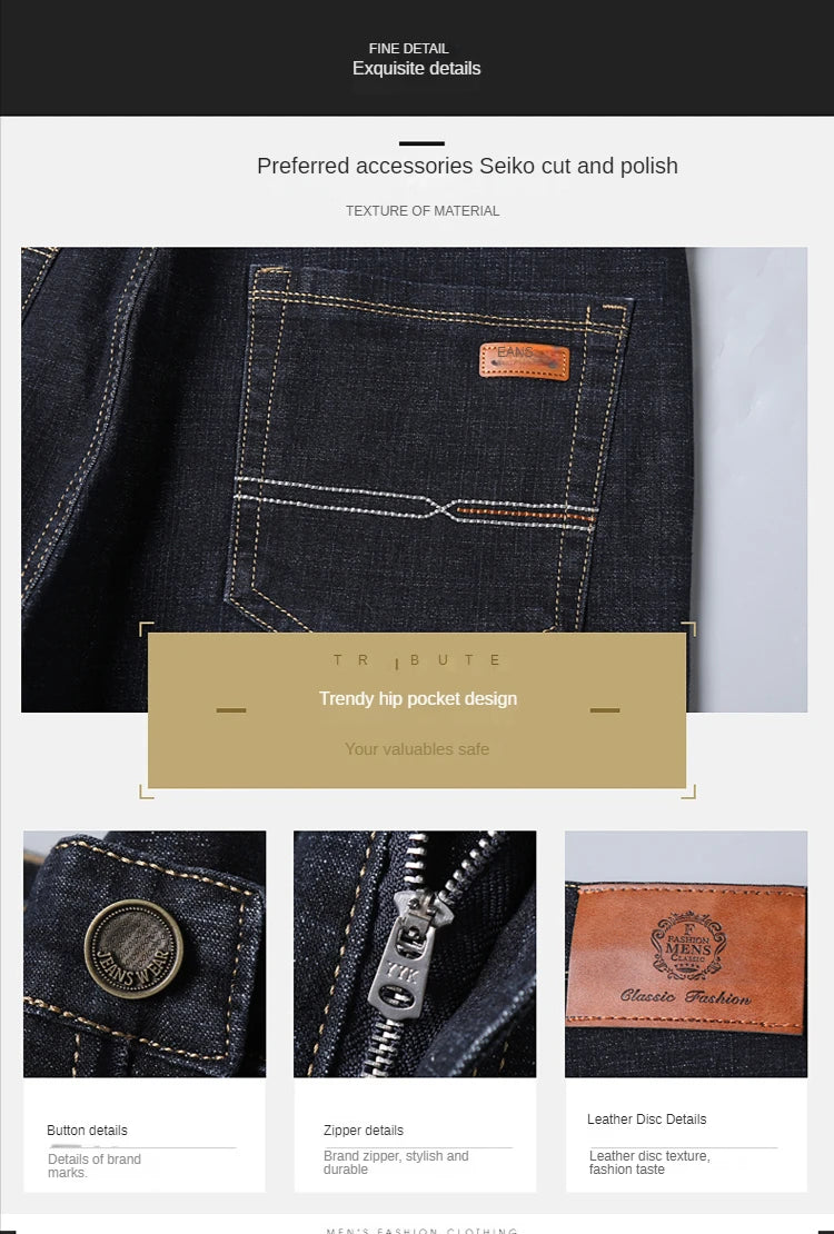 Elite Stretch Business Denim Trousers for Men ATHLEXES
