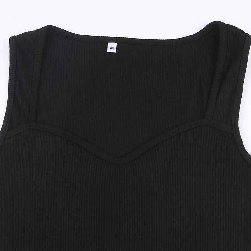 Korean Knit Square Collar Summer Dress ATHLEXES