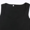 Korean Knit Square Collar Summer Dress ATHLEXES