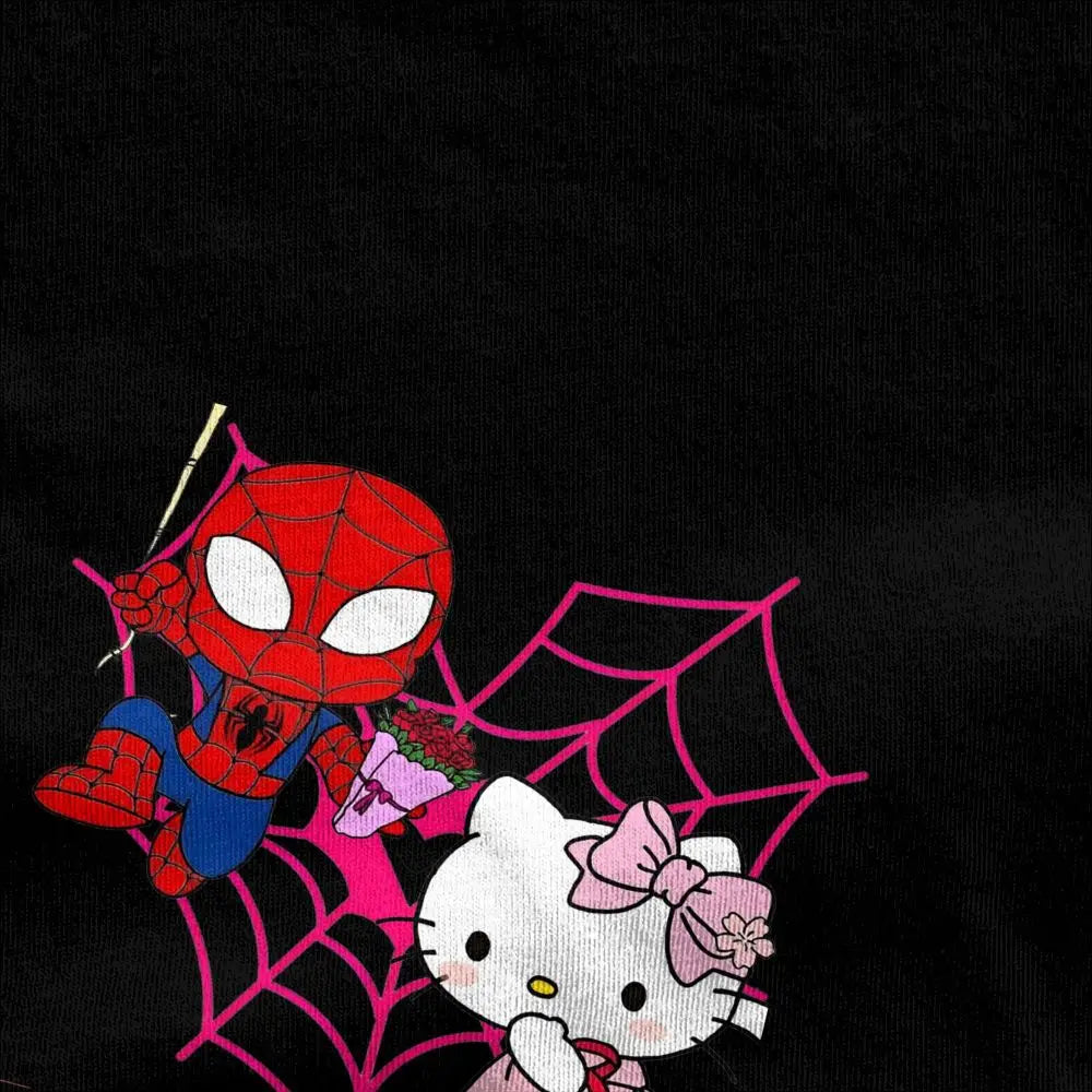 Hello Kitty x Spiderman Vintage Cotton Couple T-Shirt ATHLEXES