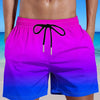 Men's Plus Size Gradient Beach Shorts for Summer Fun ATHLEXES