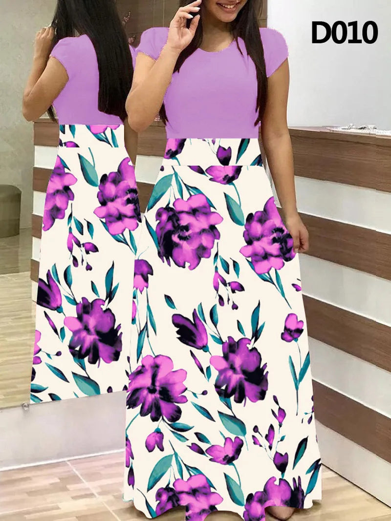 Boho Bliss Floral Maxi Dress for Summer ATHLEXES