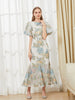 Floral Elegance Organza Mermaid Maxi Dress ATHLEXES