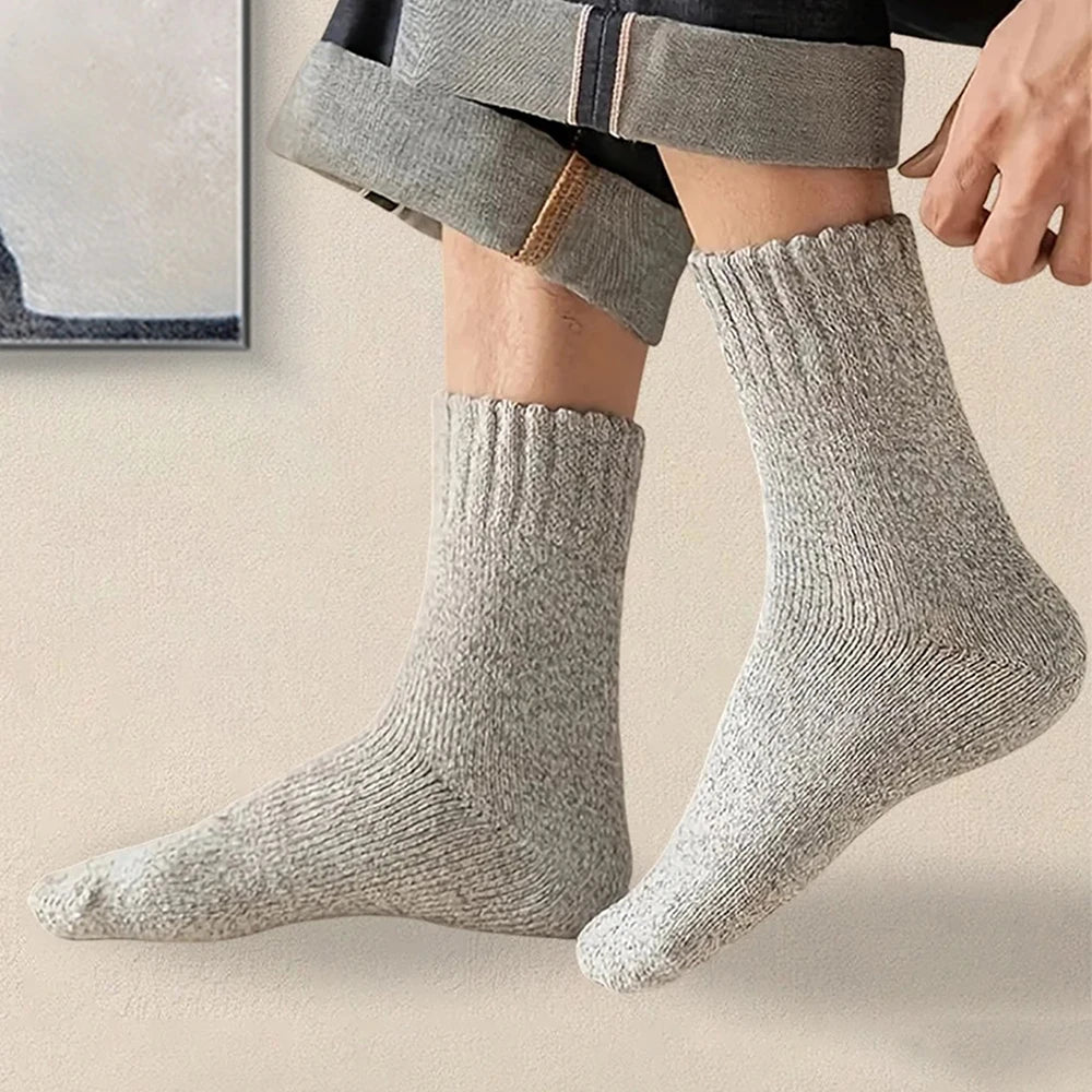 CozyUp Solid Color Unisex Mid-Calf Socks Set ATHLEXES