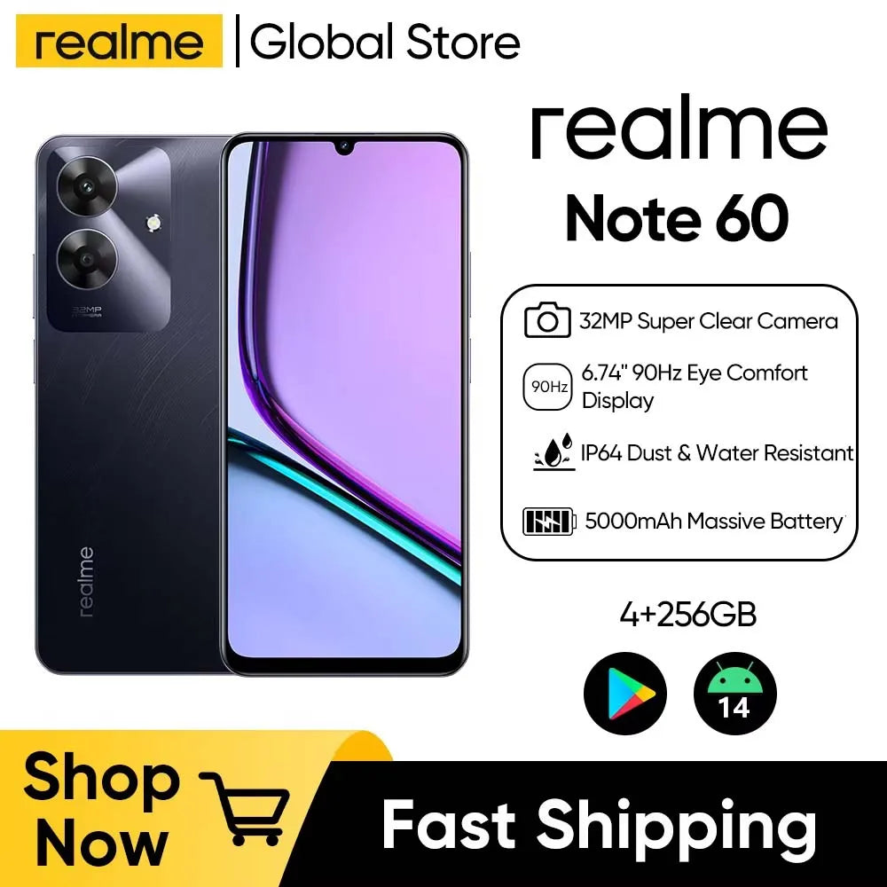 realme Note 60 Smartphone with 90Hz & 32MP Camera ATHLEXES