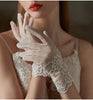 Elegant Floral Lace Wedding Gloves for Brides ATHLEXES