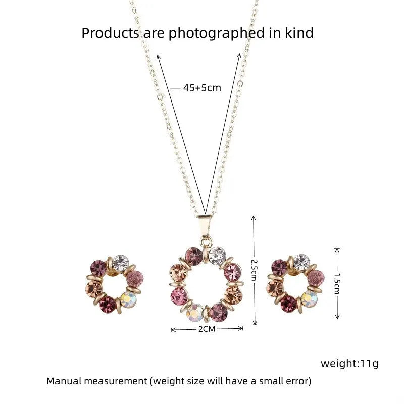 Elegant Gold Circle Jewelry Set ATHLEXES