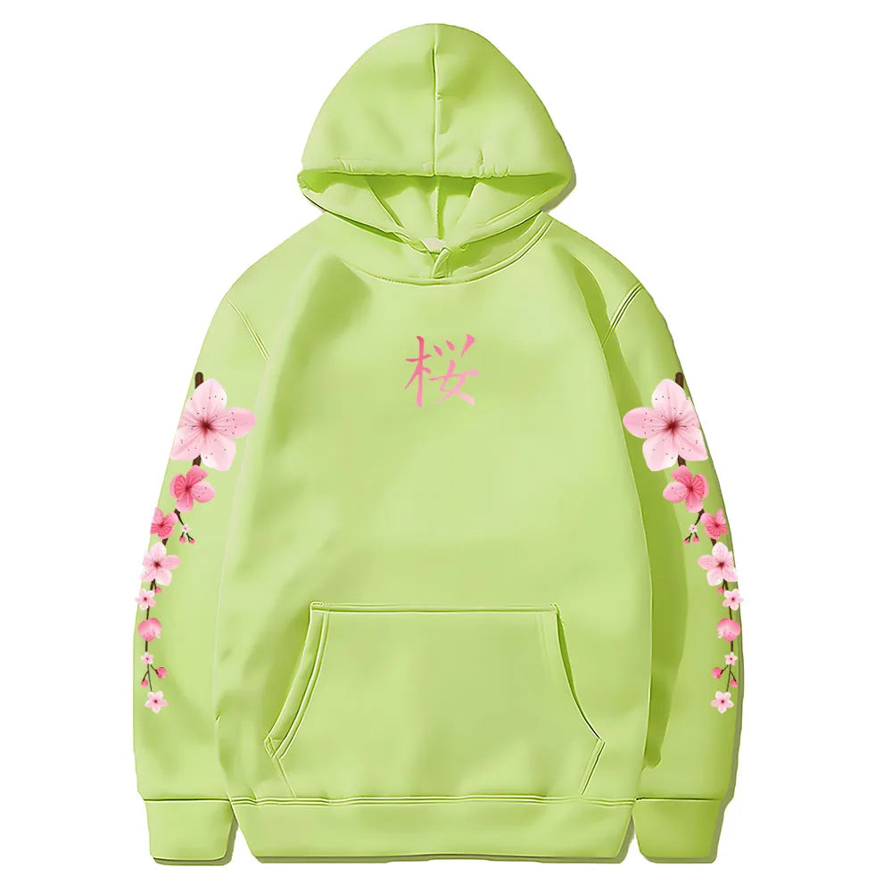 Sakura Blossom Graphic Hoodie for All Seasons ATHLEXES