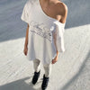 SummerStyle Chic Skew Collar T-Shirt for Women ATHLEXES