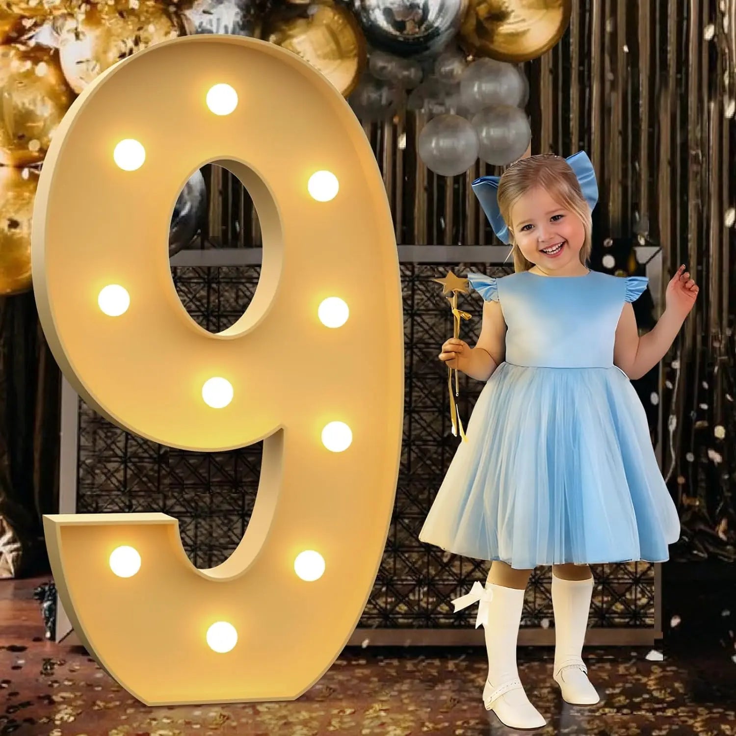 Radiant 4FT DIY Light Up Numbers for Celebrations ATHLEXES